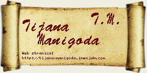 Tijana Manigoda vizit kartica